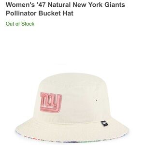 Women’s ‘47 NFL New York Giants Natural Pollinator Bucket Hat. Never worn
